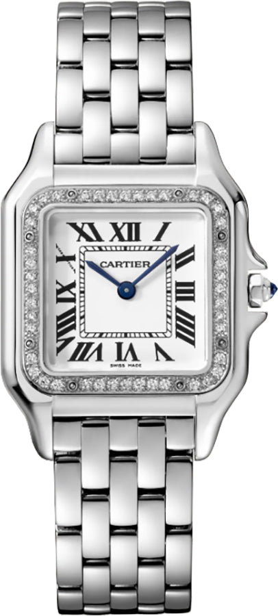 Cartier Panthere De Cartier Stainless Steel Diamonds Women's Watch W4PN0018