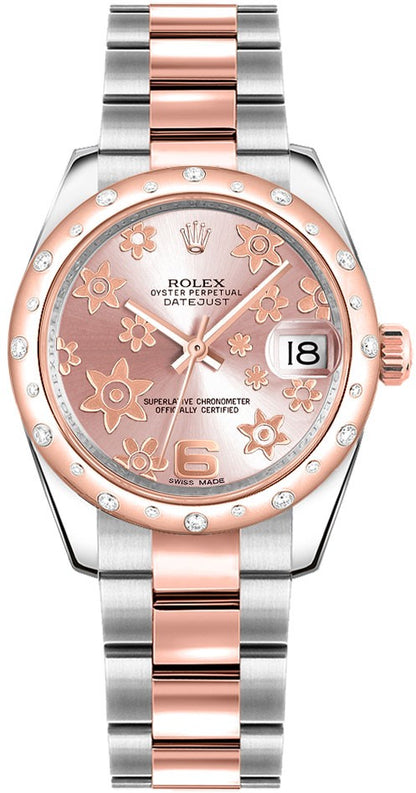 Rolex Datejust 31 Pink Floral Dial Watch 178341-0013