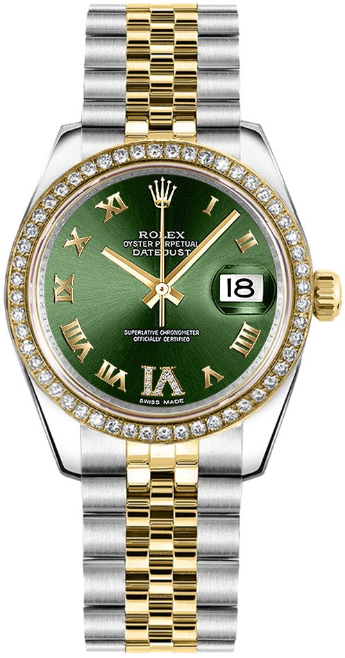 Rolex Datejust 31 Green Dial Women's Watch 178383-0005