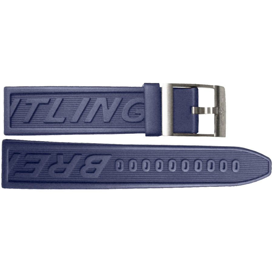 Breitling 16mm Blue Rubber Strap BLURT