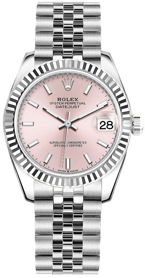 Rolex Datejust 31 Pink Dial Jubilee Bracelet Women's Watch 278274-0014