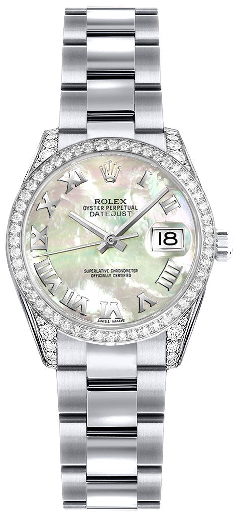 Rolex Lady-Datejust 26 Mother of Pearl Roman Women's Watch 179159