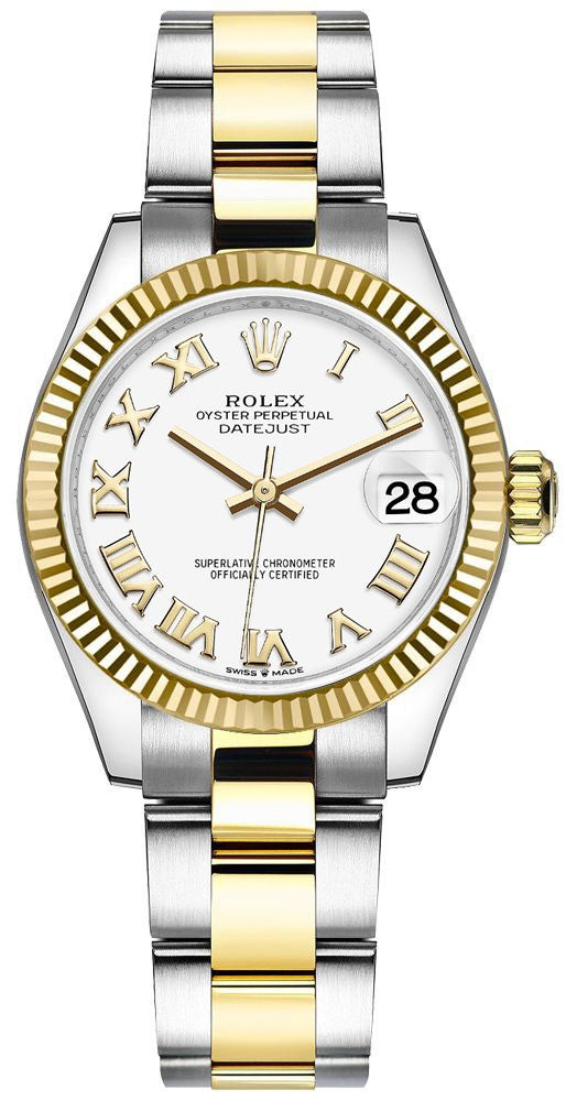 Rolex Datejust 31 White Dial Fluted Bezel Women's Watch 278273-0001