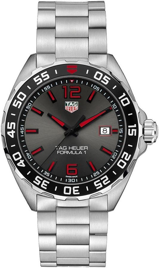 Tag Heuer Formula 1 Quartz Grey Dial Men's Watch WAZ1018.BA0842