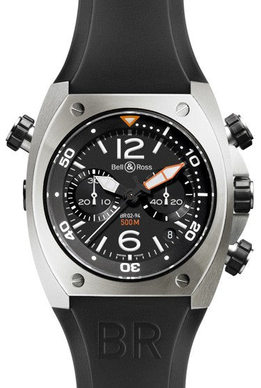 Bell & Ross Marine BR0294-CHR-BL-ST