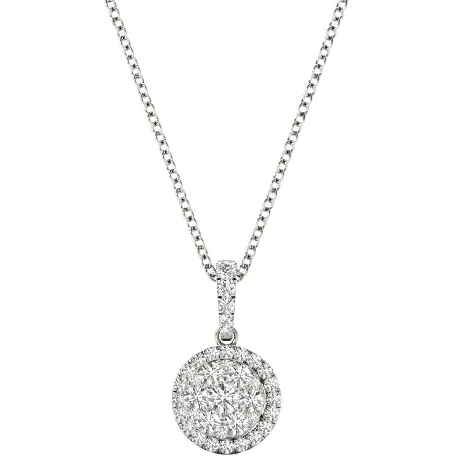 White Gold .47 Carat Diamond Pendant Necklace Ref. P21950W