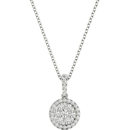 White Gold .47 Carat Diamond Pendant Necklace Ref. P21950W