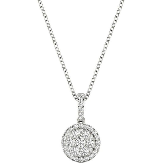 White Gold .47 Carat Diamond Pendant Necklace Ref. P21950W