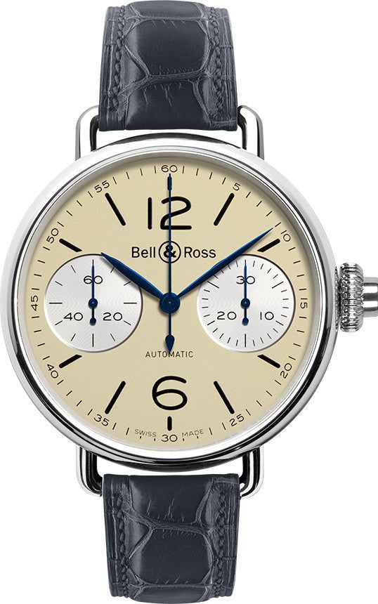 Bell & Ross Chronographe Monopoussoir Ivory Men's Watch BRWW1-MONO-IVO/SCR