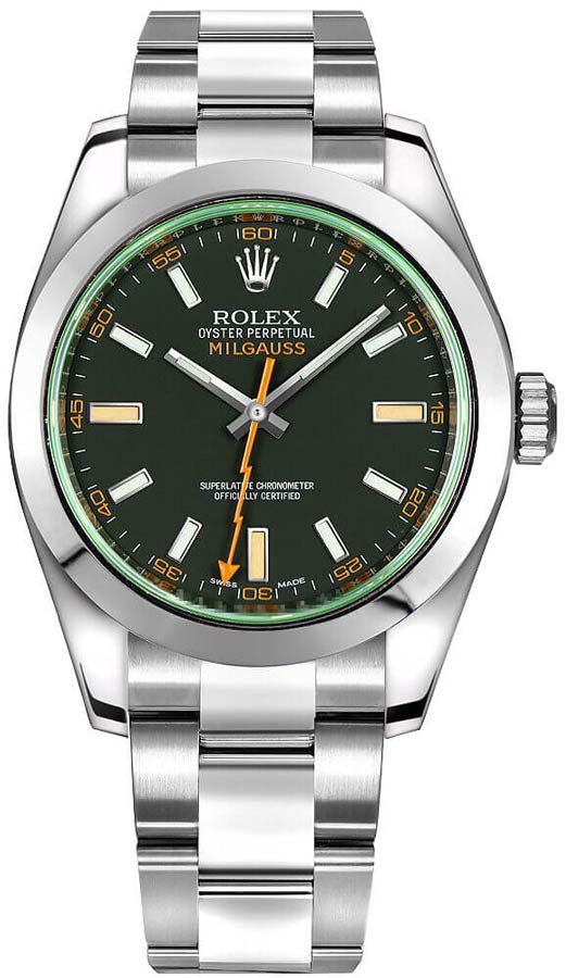 Rolex Milgauss Stainless Steel Oyster Bracelet Men's Watch 116400GV-0001