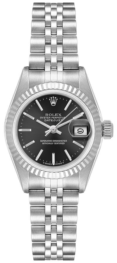 Rolex Lady-Datejust 26 Black Dial Women's Watch 79174