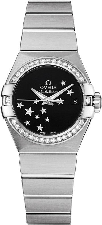 Omega Constellation Black Dial Steel Women's Watch 123.15.27.20.01.001