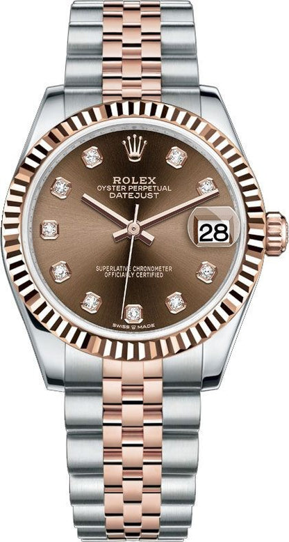 Rolex Datejust 31 Diamond Hour Markers Women's Watch 278271-0028