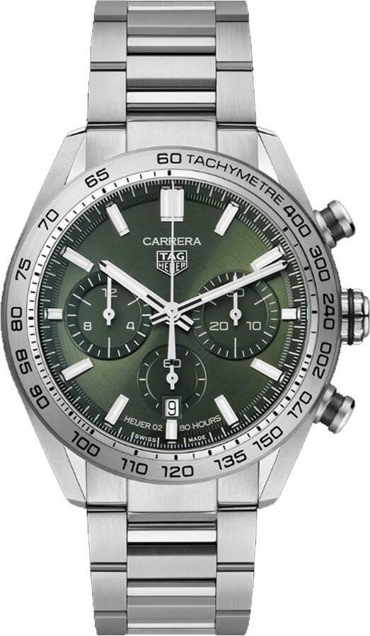 Tag Heuer Carrera Automatic Chronograph Green Dial Men's Watch CBN2A10.BA0643