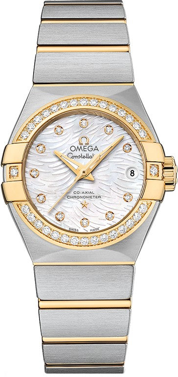 Omega Constellation Solid Yellow Gold & Steel Women's Watch 123.25.27.20.55.007