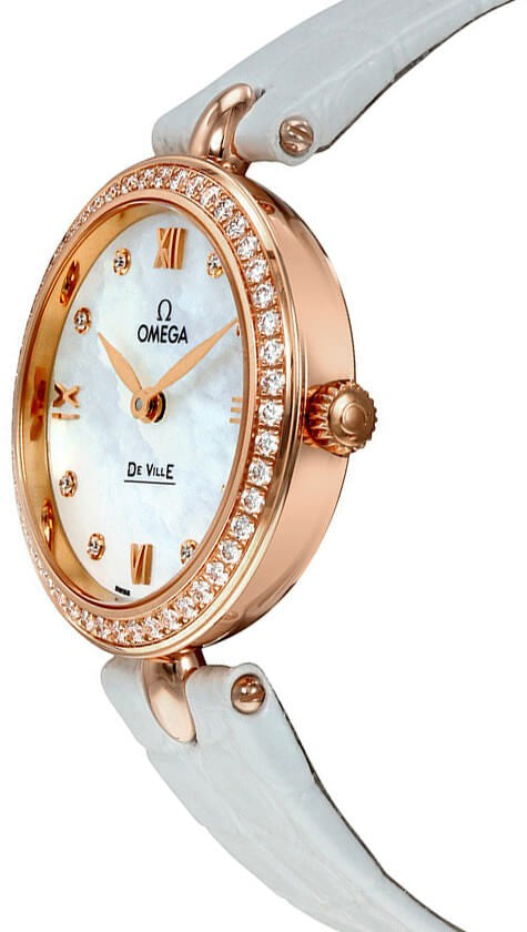 Omega De Ville Prestige Mother of Pearl Diamond Women's Watch 424.58.27.60.55.002