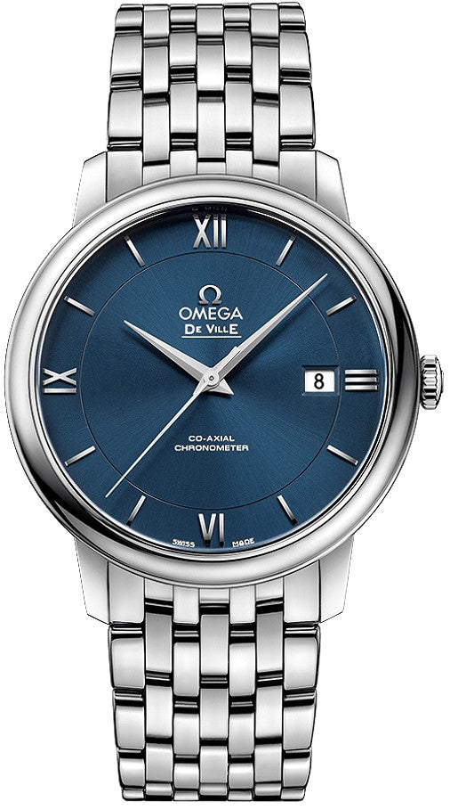 Omega De Ville Prestige Co-Axial Chronometer Blue Dial Men's Watch 424.10.40.20.03.001