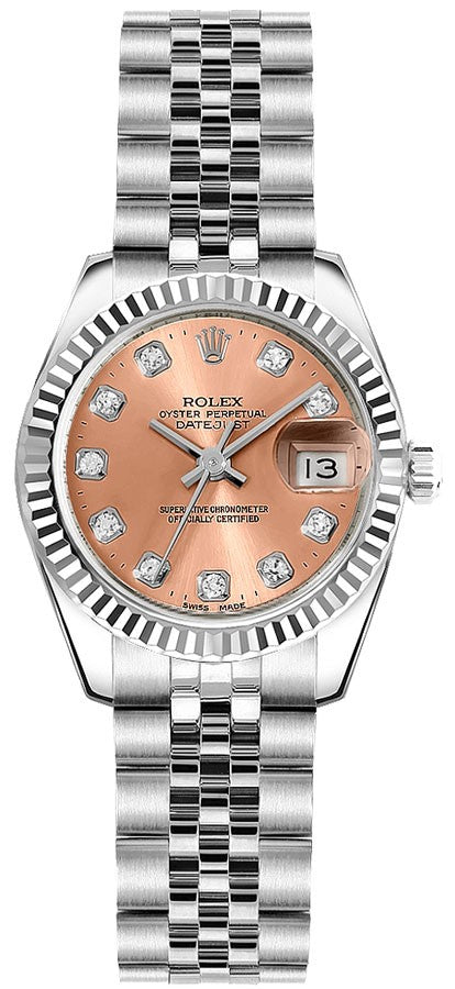 Rolex Lady-Datejust 26 Jubilee Bracelet Diamond Dial Watch 179174