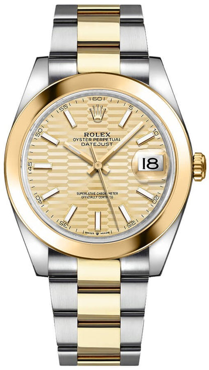 Rolex Datejust 41 18k Yellow Gold Domed Bezel Men's Watch 126303-0021