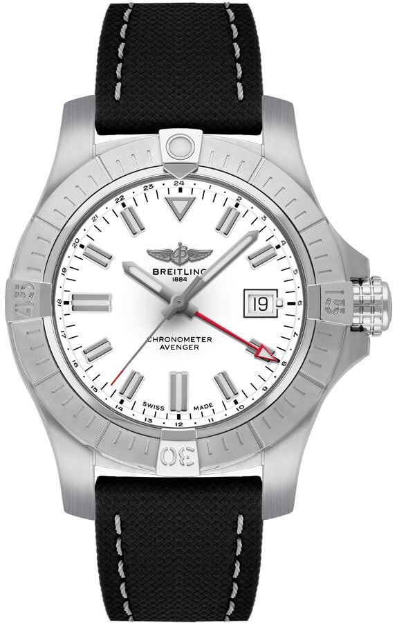 Breitling Avenger Automatic GMT 43 White Dial Men's Watch A32397101A1X2