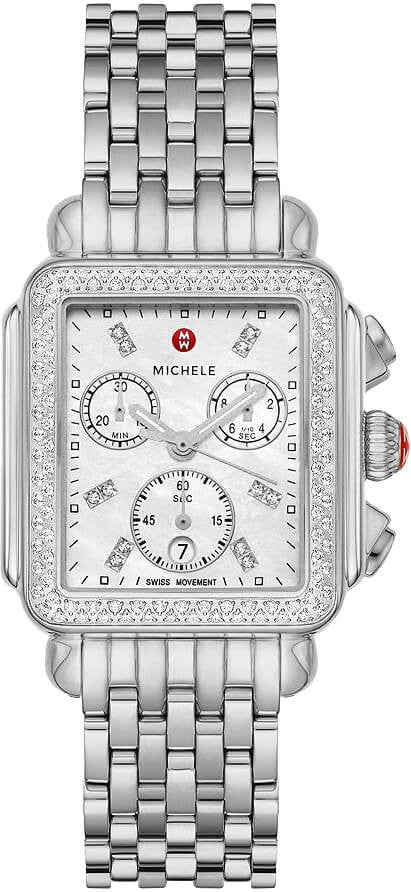 Michele Deco Stainless Steel Diamond Women's Watch MWW06A000775