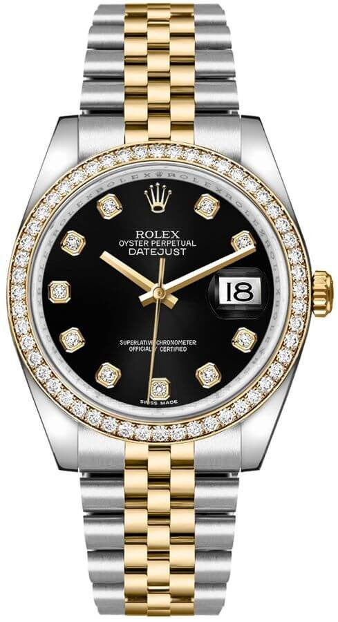 Rolex Datejust 36 Black Diamond Watch 116243-0016