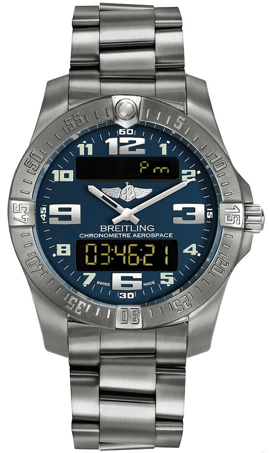 Breitling Professional Aerospace Evo Blue Dial Titanium Men's Watch E79363101C1E1