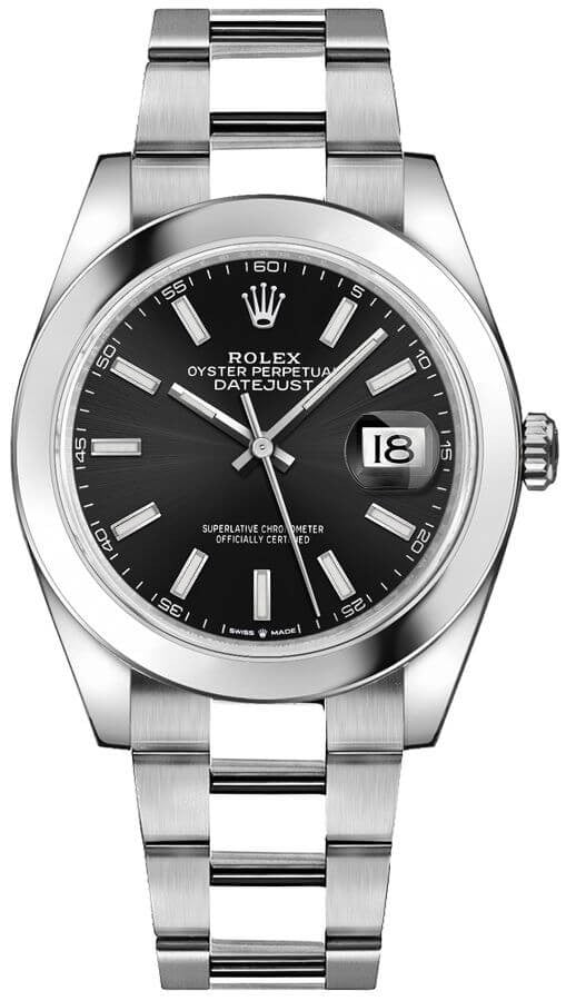 Rolex Datejust 41 Black Dial Steel Men's Watch 126300-0011