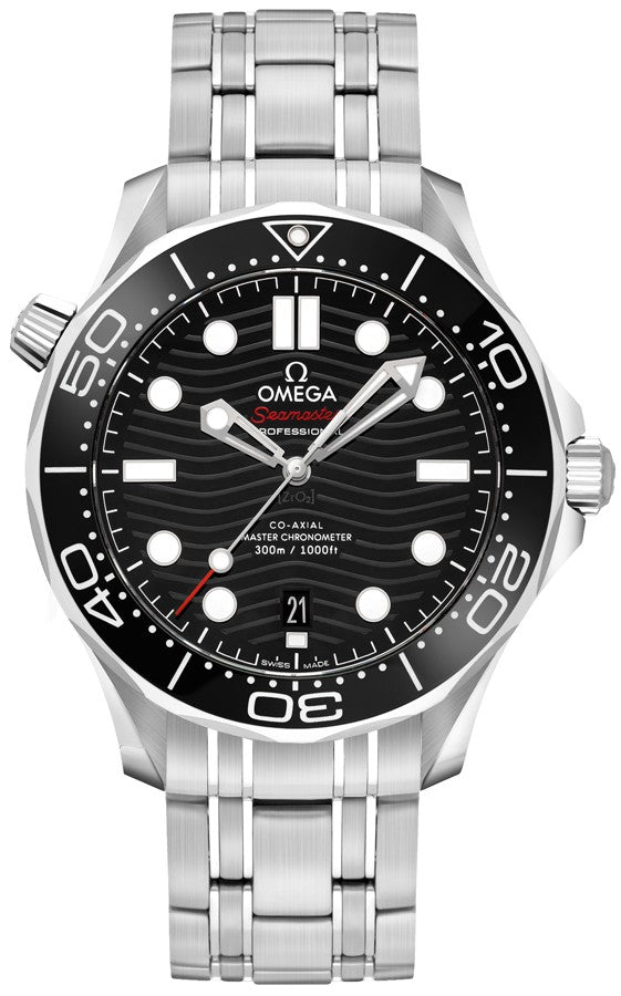 Omega Seamaster Black Dial Men's Diver Watch 210.30.42.20.01.001