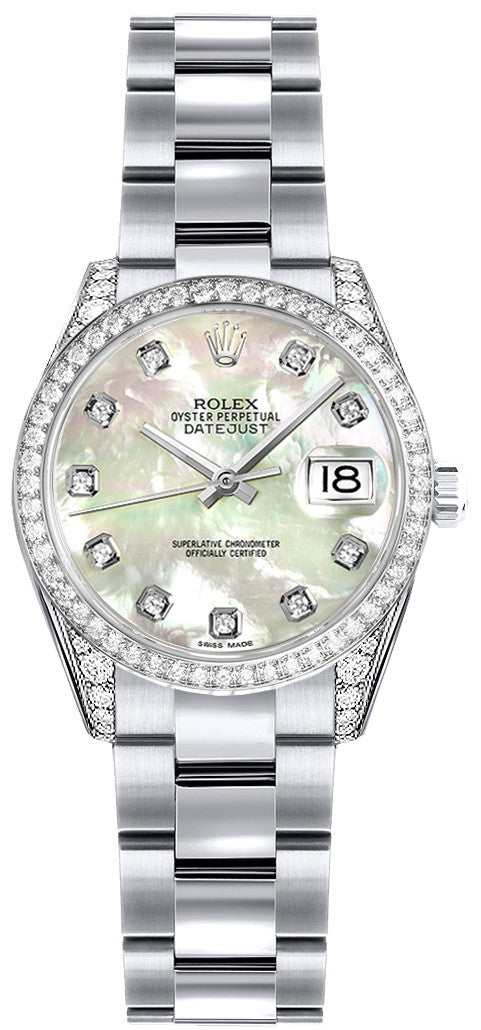 Rolex Lady-Datejust 26 Mother of Pearl Diamond Women's Watch 179159