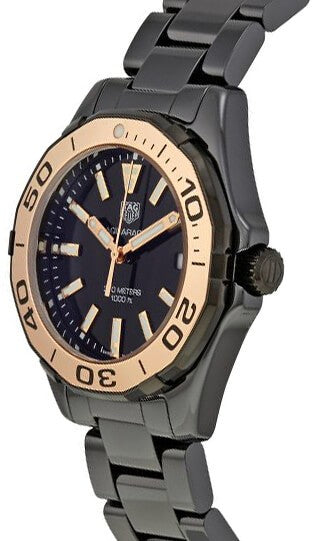 Tag Heuer Aquaracer 300M Black & Rose Gold Ladies Watch WAY1355.BH0716