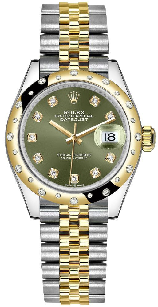 Rolex Datejust 31 Olive Green Diamonds Women's Watch 278343RBR-0030