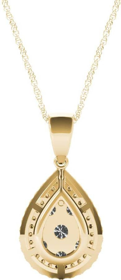 Diamond Oval Pendant, 1.08 Carat on 18k Yellow Gold P20248Y