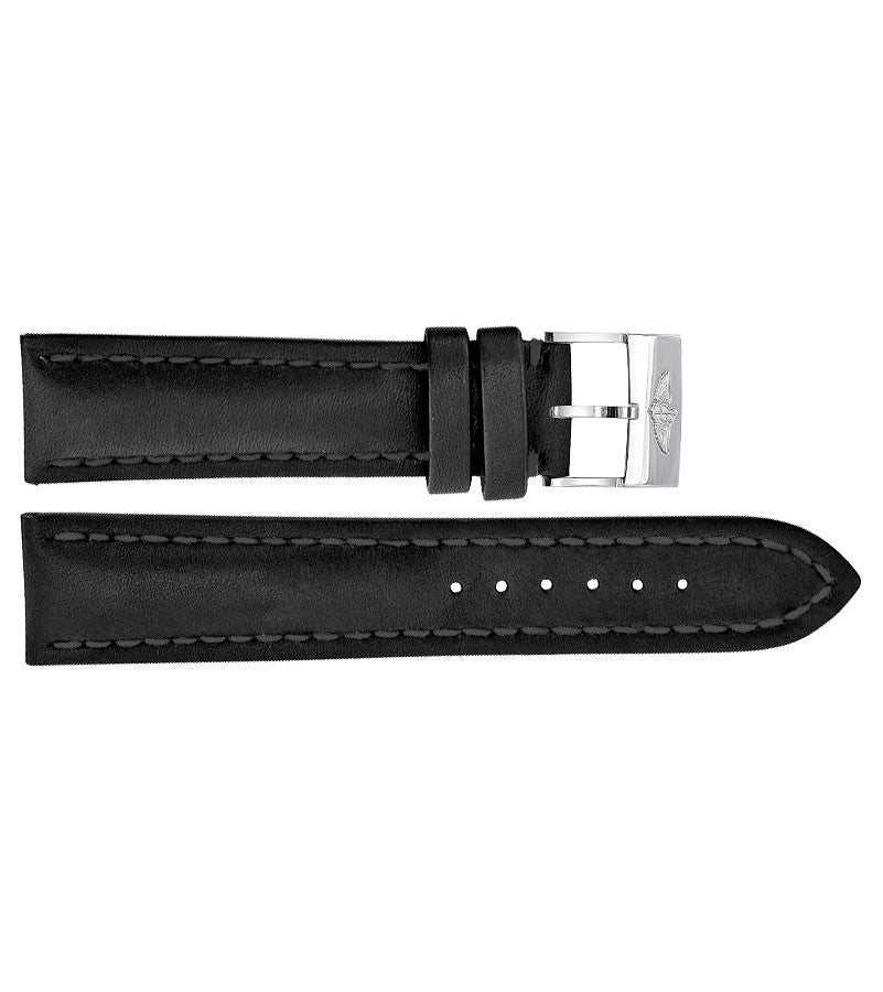 Breitling 24mm Black Leather Strap 478X