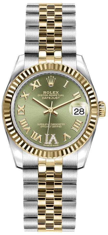 Rolex Datejust 31 Olive Green Women's Watch 278273-0016