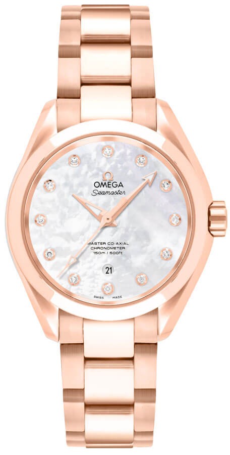 Omega Seamaster Aqua Terra Solid 18k Rose Gold Women's Watch 231.50.34.20.55.001