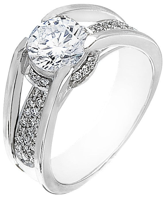 Diamond Ring, .43 Carat Diamonds on 14K White Gold