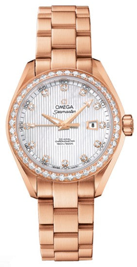 Omega Seamaster Aqua Terra Solid 18k Rose Gold Women's Watch 231.55.34.20.55.002