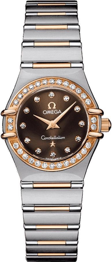 Omega Constellation 95 Brown Dial Diamond Bezel Women's Watch 1360.60.00