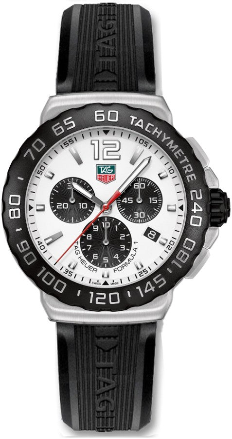 Tag Heuer Formula 1 42mm White Dial Men's Watch CAU1111.FT6024