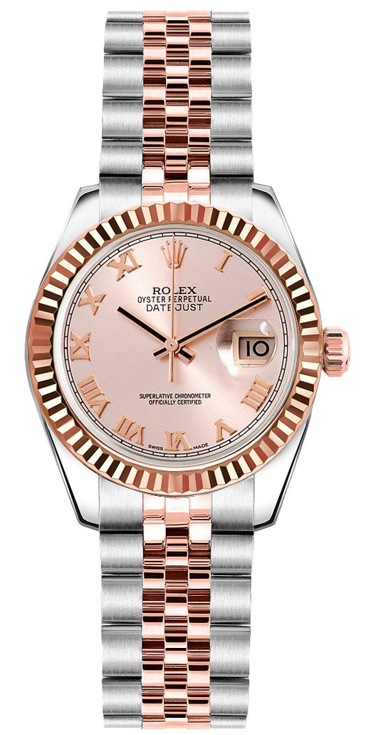 Rolex Lady-Datejust 26 Fluted Bezel Women's Watch 179171