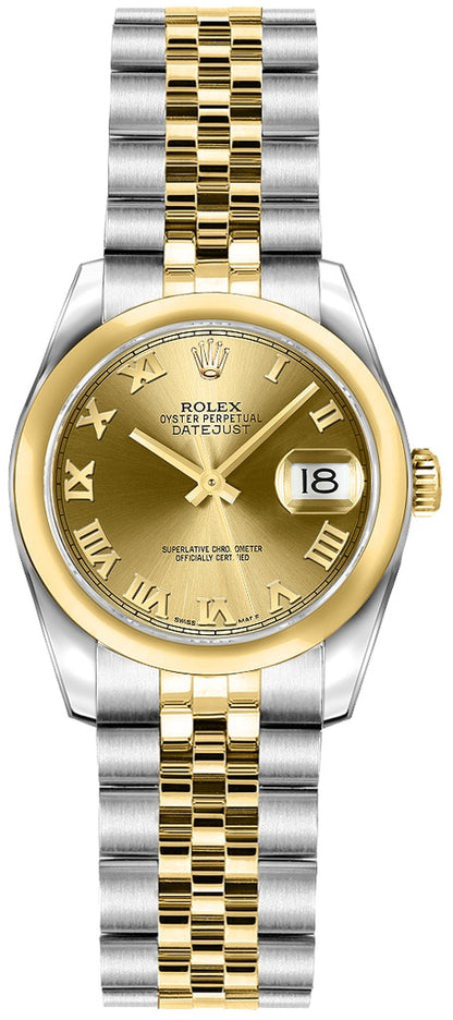 Rolex Lady-Datejust 26 Champagne Dial Jubilee Women's Watch 179163