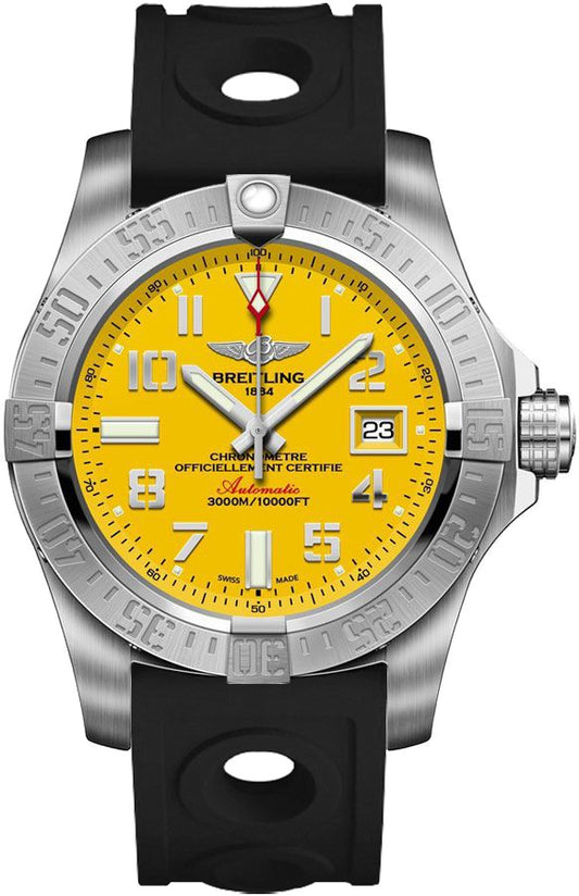 Breitling Avenger II Seawolf Cobra Yellow Dial Men's Watch A1733110/I519-227S