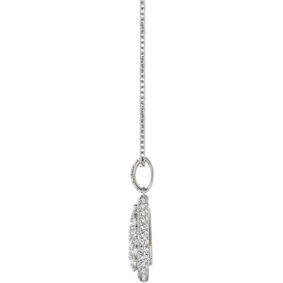 Diamond Pendant, .87 Carat on Solid 18k White Gold P21960W