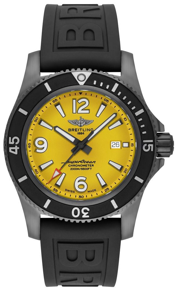 Breitling Superocean Automatic Yellow Dial Men's Watch M17368D71I1S2