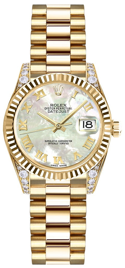 Rolex Lady-Datejust 26 Mother of Pearl Roman Women's Watch 179238