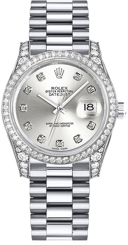 Rolex Datejust 31 Silver Dial Diamond Watch 178159-0010