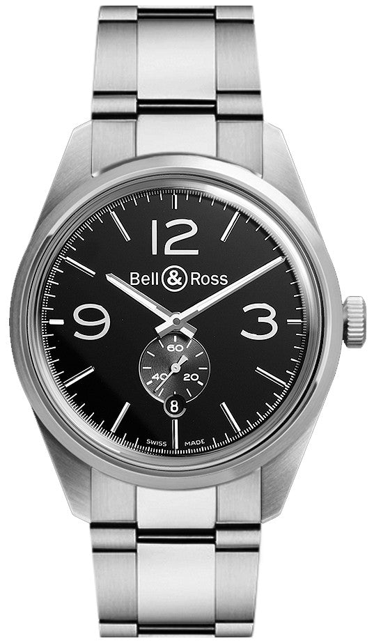 Bell & Ross Vintage Officer BRG123-BL-ST/SST