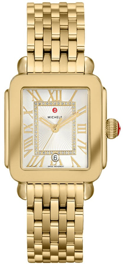 Michele Deco Madison Gold Diamond Dial Women's Watch MWW06G000014