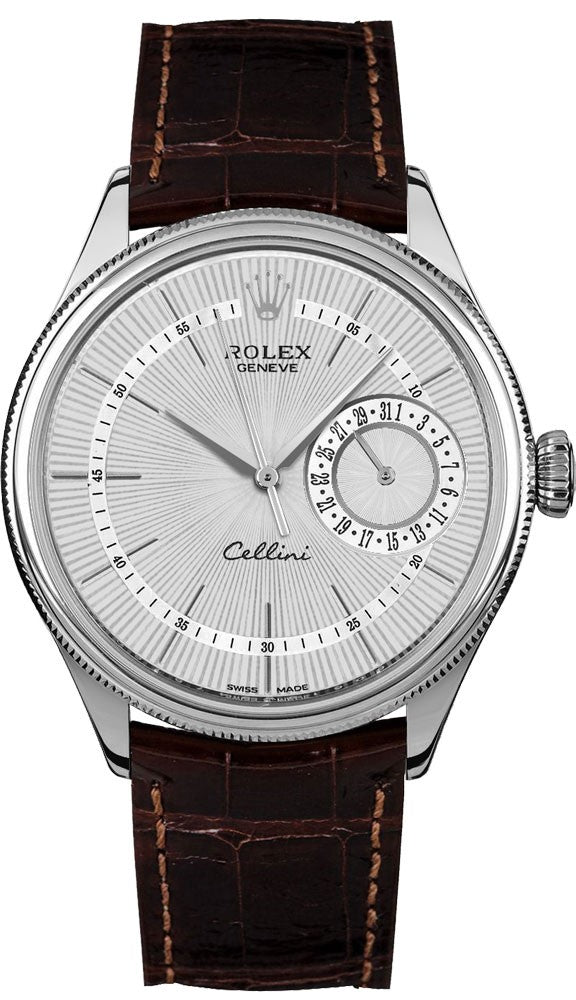 Rolex Cellini Date Silver Dial Luxury Men's Watch 50519-0012